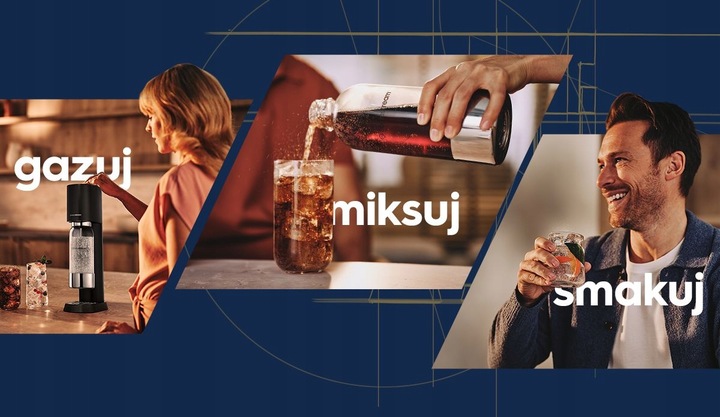 Saturator do wody gazowanej SodaStream Enso Black - Czarny