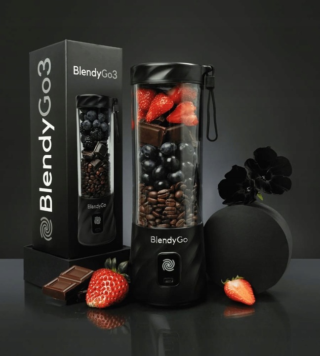 Blender BlendyGo 3 Bezprzewodowy Kielichowy USB ORYGINALNY MOC CZARNY 250W