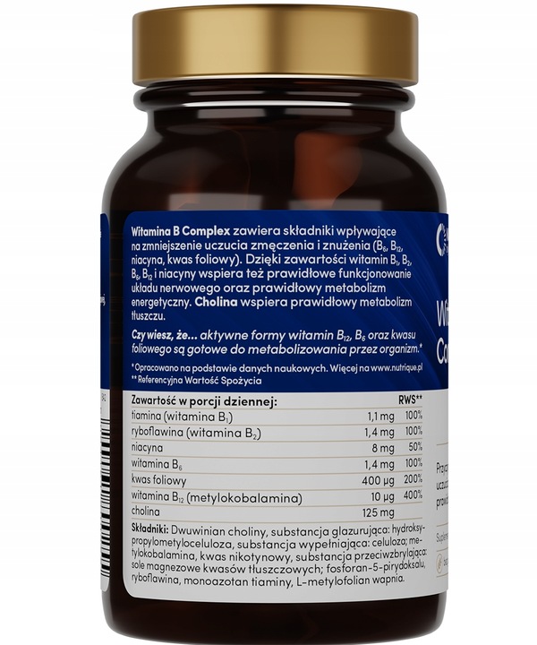 Witamina B Complex - 60 kapsułek - Nutrique