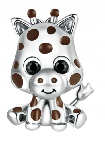 CHARMS Zawieszka ŻYRAFA srebrny charms charmsy Wysoka Jakość SREBRO s925