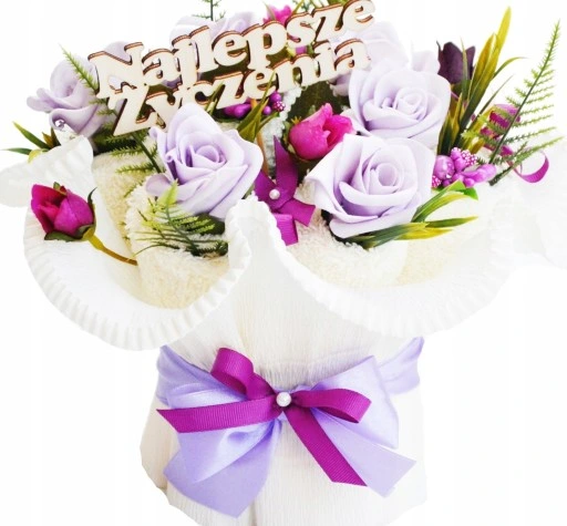 Super Prezent na urodziny imienin Oryginalny Praktyczny Bukiet z Ręczników