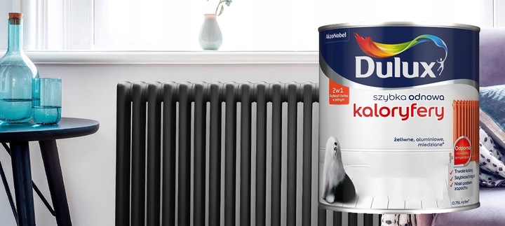 Dulux farba do kaloryferów grzejników Szybka Odnowa Kaloryfery BIAŁY 0,75L