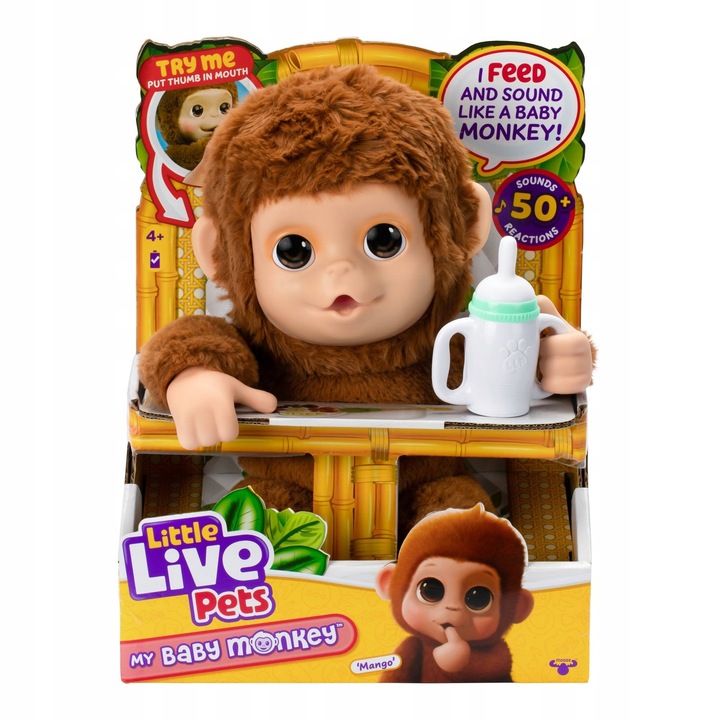 Moose Toys Little Live Pets Mała Małpka Mango interaktywna 26558