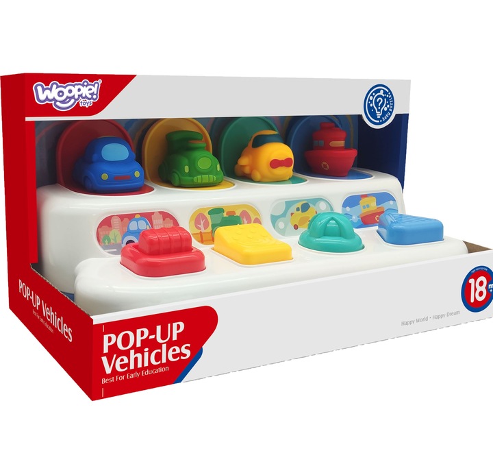 Zabawka Edukacyjna Wyskakujące Pojazdy POP-UP Interaktywne Autka Statek