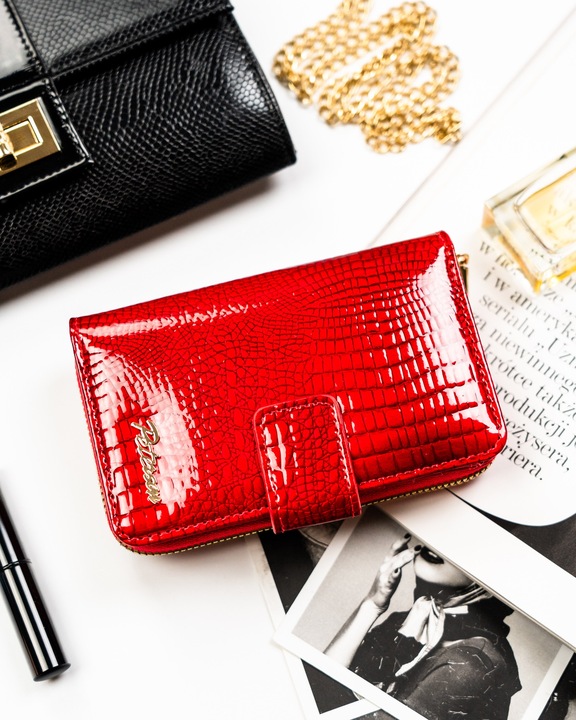 Portfel damski Peterson na zatrzask elegancki pojemny suwak na prezent