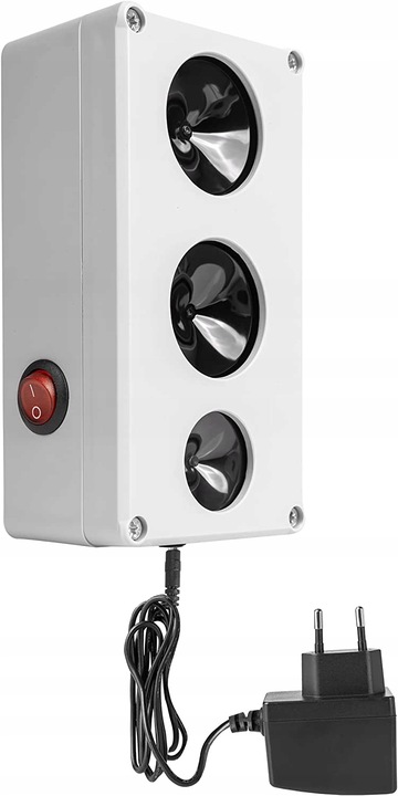 Potężny odstraszacz gryzoni, cichy, trzy głośniki, moc