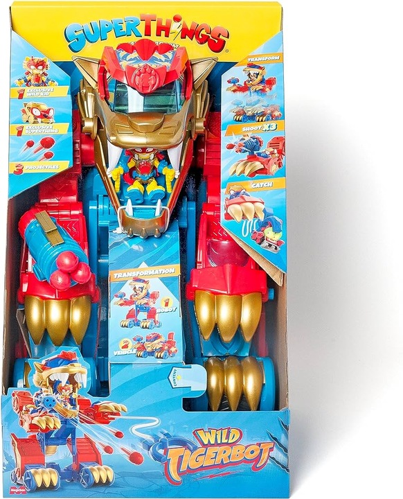 Zestaw Magicbox SuperThings Wild Tigerbot transformer zmienia się w pojazd