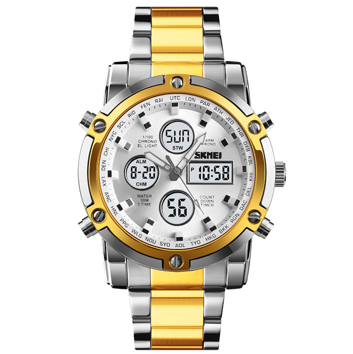 Zegarek męski bransoleta SKMEI wiele funkcji elektroniczny