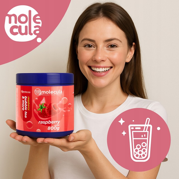 Molecula - KULKI do BUBBLE TEA - 0.8kg - MOLEKULARNY KAWIOR - MALINA