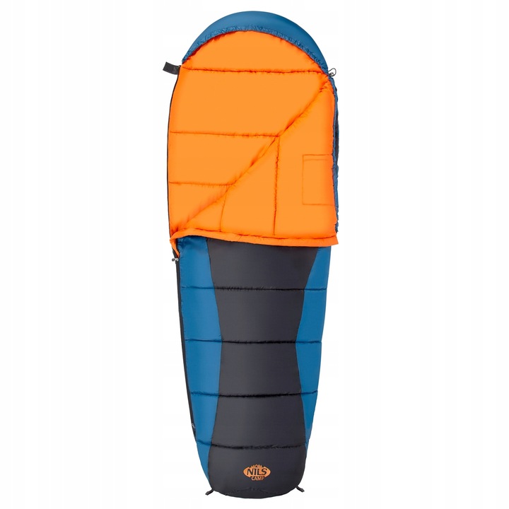 ŚPIWÓR TURYSTYCZNY MUMIA Z KAPTUREM DUŻY 220cm CIEPŁY LEKKI