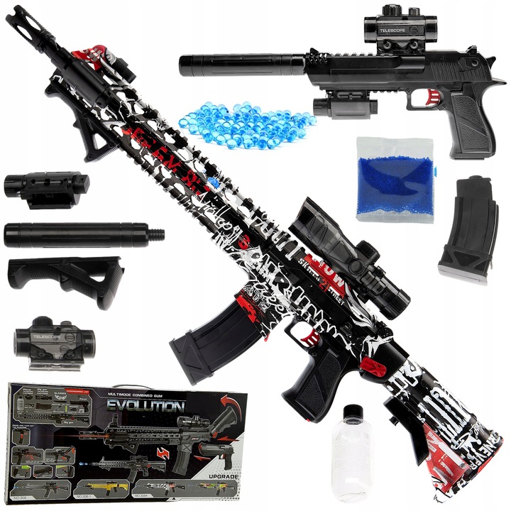 KARABIN PISTOLET NA KULKI ŻELOWE WODNE WIELKI AUTOMATYCZNY ORBEEZ ZESTAW