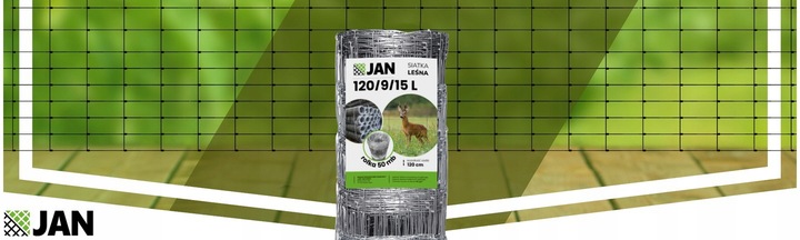 Siatka Leśna Ogrodzeniowa wys 120/9/15 L 50m Budowlana na kury Sarny Gratis