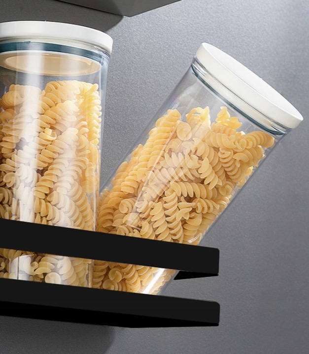 Półka Łazienkowa Wisząca Czarna pod Lustro XL 50cm