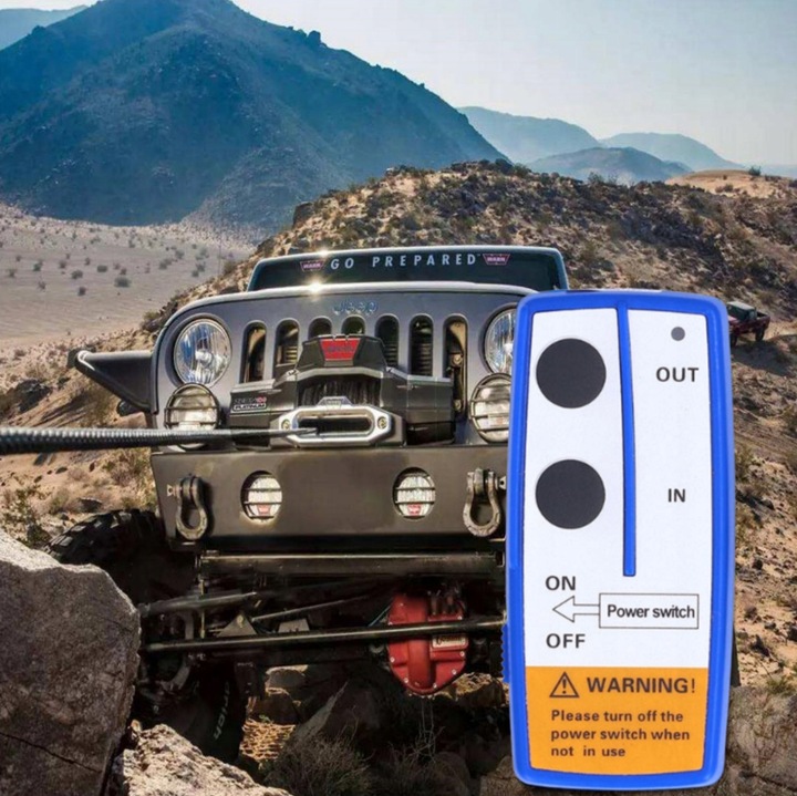 PILOT DO WYCIĄGARKI LAWETY JEEP BEZPRZEWODOWY RADIOWY 12V WCIĄGARKI WINDY
