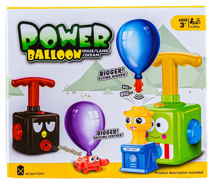 WYRZUTNIA AERODYNAMICZNA BALONÓW POMPKA SAMOCHÓD