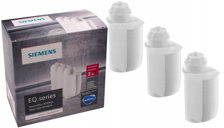 Filtry do wody Siemens Brita Intenza TZ70033A 3 sztuki EQ.3 EQ.6 EQ.9