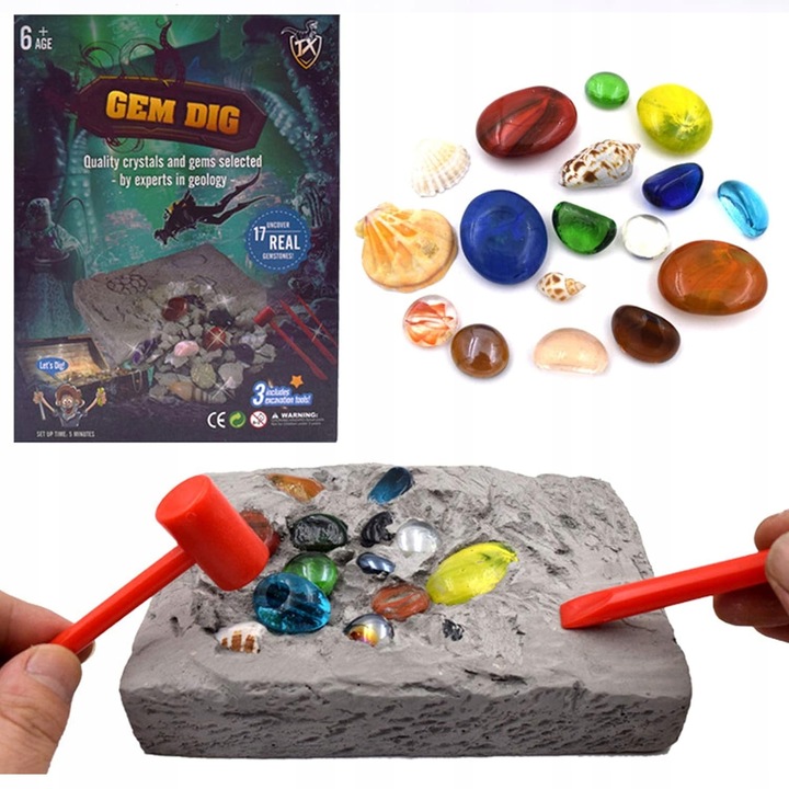 WYKOPALISKA KOPALNIA KRYSZTAŁÓW DIAMENTÓW ZABAWKA ARCHEOLOG ARCHEOLOGICZNE