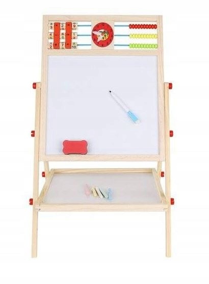 DWUSTRONA TABLICA KREDOWA MAGNETYCZNA DO RYSOWANIA ŚCIERALNA DLA DZIECI