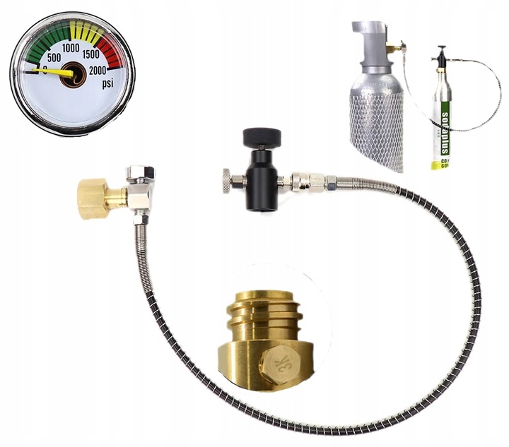 Przetoczka Adapter do Sodastream Philips Brita Dafi Butla CO2 8I z Syfonem