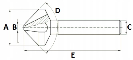POGŁĘBIACZ FAZOWNIK FREZ 16,5mm 90 STOPNI KOBALTOWY HSS-E HSS-Co VIS