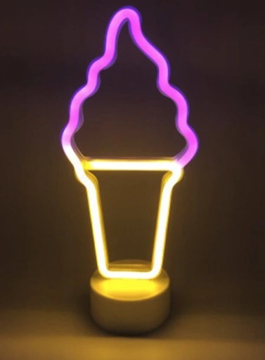LAMPKA NEONOWA 3D LÓD LODY ICE-CREAM LAMPA BATERIE