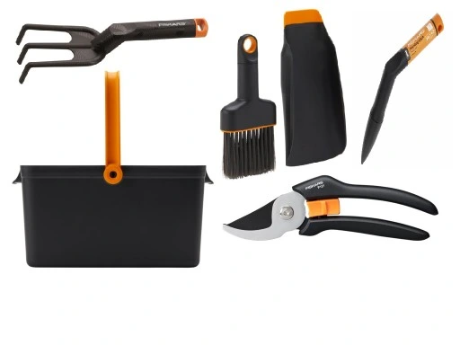 FISKARS ZESTAW NARZĘDZI POJEMNIK +4 SEK.ŁOP.KUL.PI