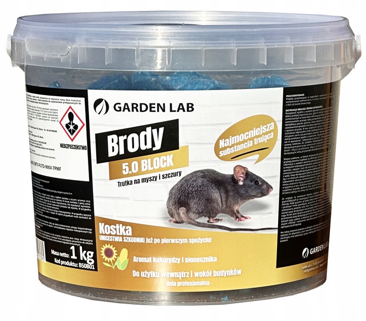 KOSTKA TRUTKA NA MYSZY SZCZURY - BRODY 5.0 BLOCK - 1 kg