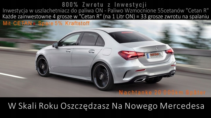 VERVA Koncentrat na 2000 Litry Oleju Napędowego = CETAN R