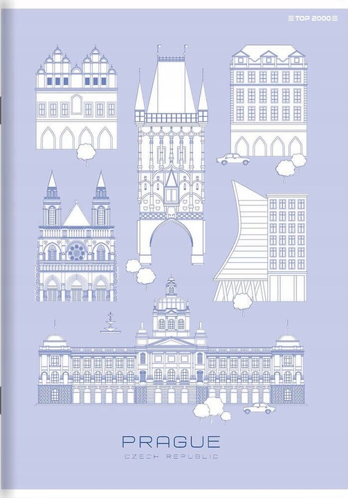 10X ZESZYT TOP 2000 A5 60 KARTEK, KRATKA +MARGINES