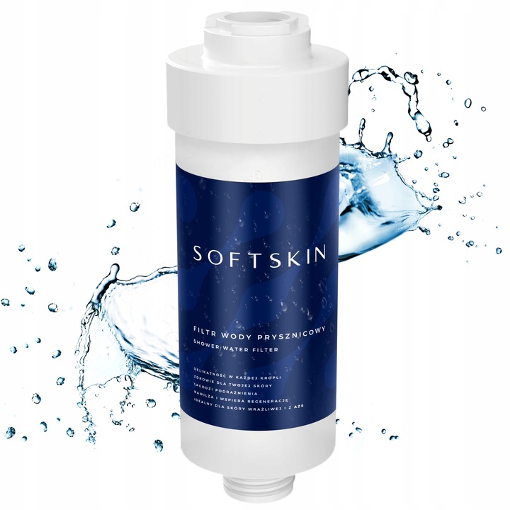SOFTSKIN Filtr Wody Prysznicowy pod Prysznic WodaRO Filtracja KDF BPA FREE