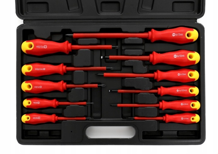 ZESTAW WKRĘTAKÓW WKRĘTAK ŚRUBOKRĘTY IZOLOWANE 11el