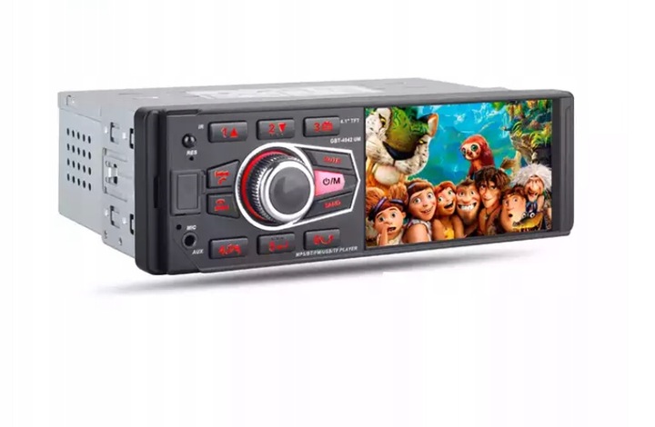 Radio Samochodowe 1DIN 4,1''USB BLUETOOTH AUX SD Kamera Cofania Pilot