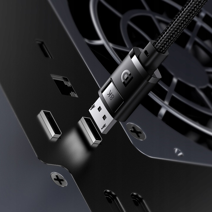 BASEUS KABEL DisplayPort 8K 60Hz HD PRZEWÓD AUDIO WIDEO PRZYŁĄCZE DP 2m