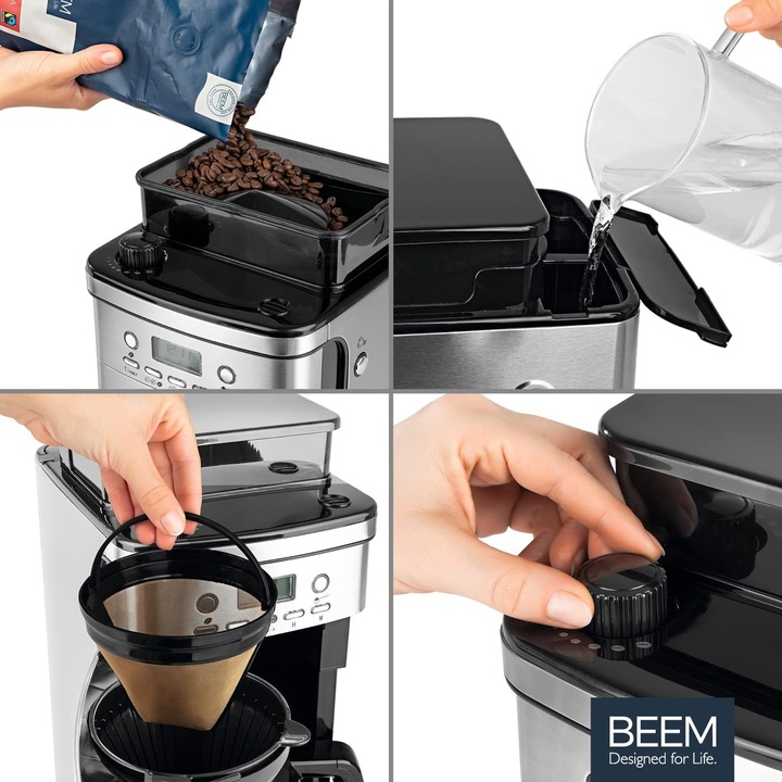 EKSPRES PRZELEWOWY Z MŁYNKIEM ŻARNOWYM I TERMOSEM - TIMER 24H