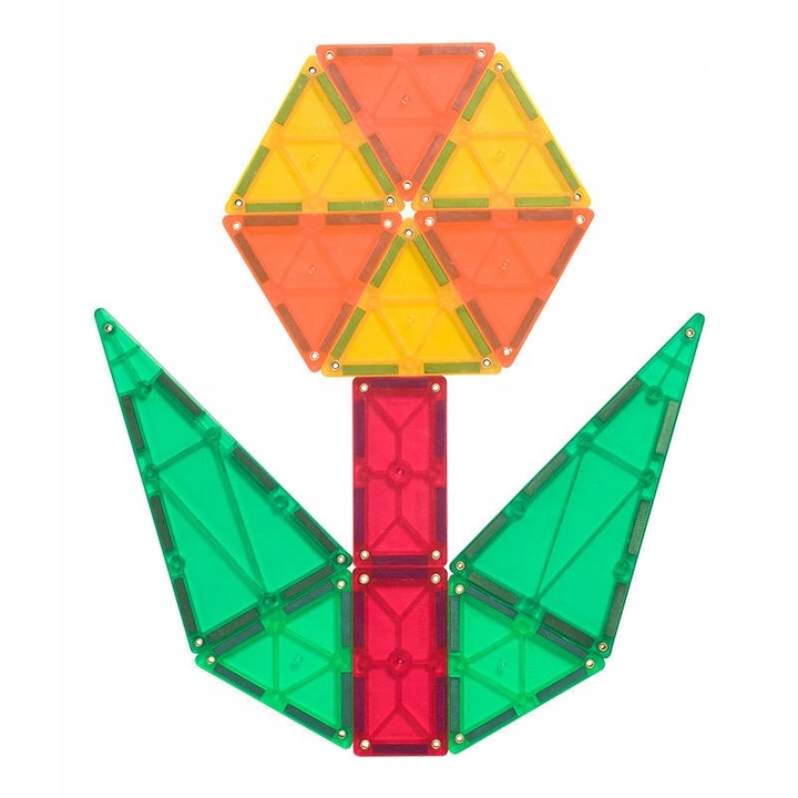 PLAYMAGS KLOCKI MAGNETYCZNE KONSTRUKCYJNE 3D EDUKACYJNE DLA DZIECI 32 EL