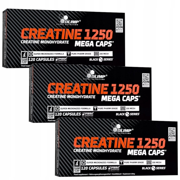 3x Olimp Creatine 1250 Monohydrat Kreatyny 120kaps