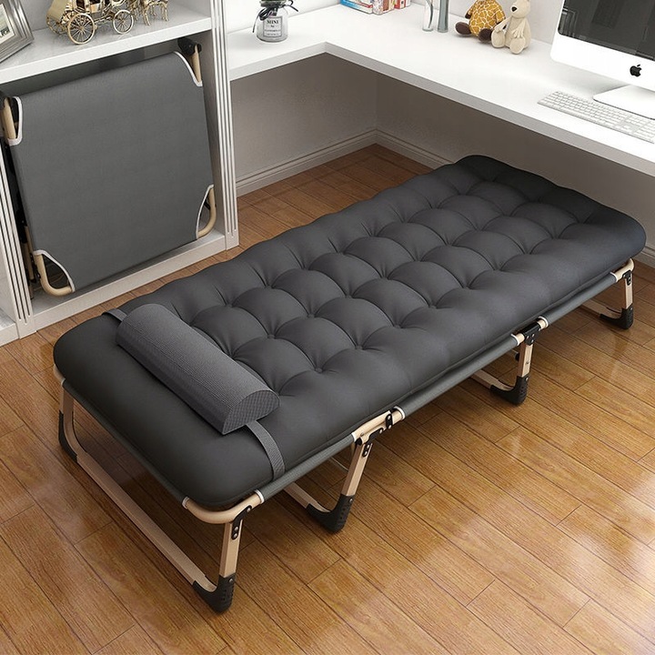 Składane łóżko turystyczne BIZNESOWE, polowe, kanadyjka PREMIUM 75 cm