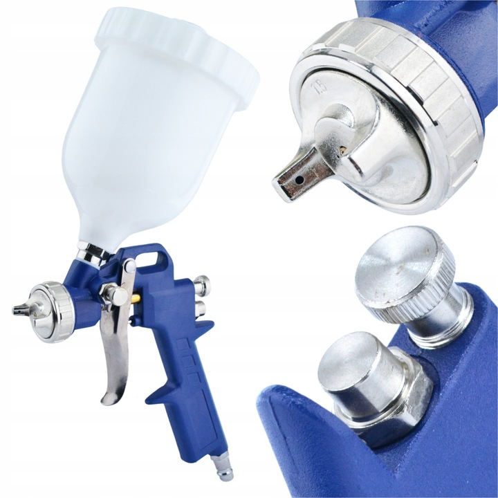 ZESTAW LAKIERNICZY PNEUMATYCZNY DO KOMPRESORA 4 X PISTOLET + WĄŻ 5EL BLACK