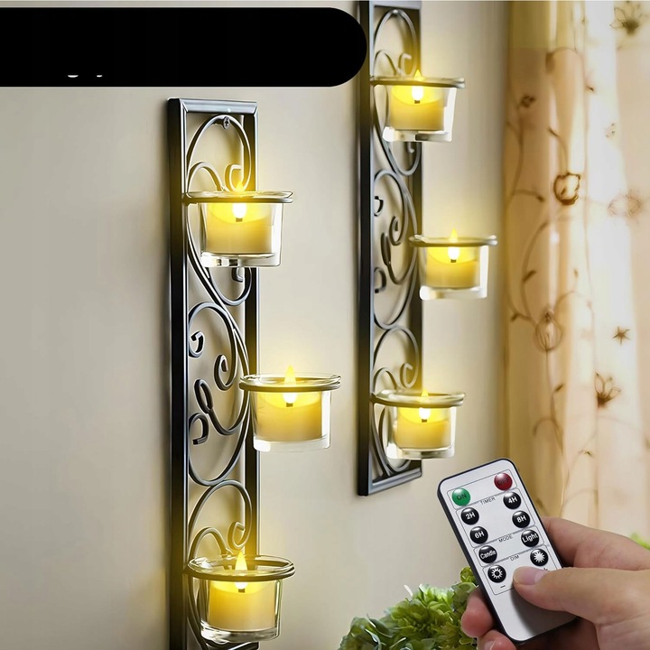 ZESTAW 6 ŚWIEC LED ŁADOWANE Z FUNKCJĄ TIMERA NA BOŻE NARODZENIE I HALLOWEEN