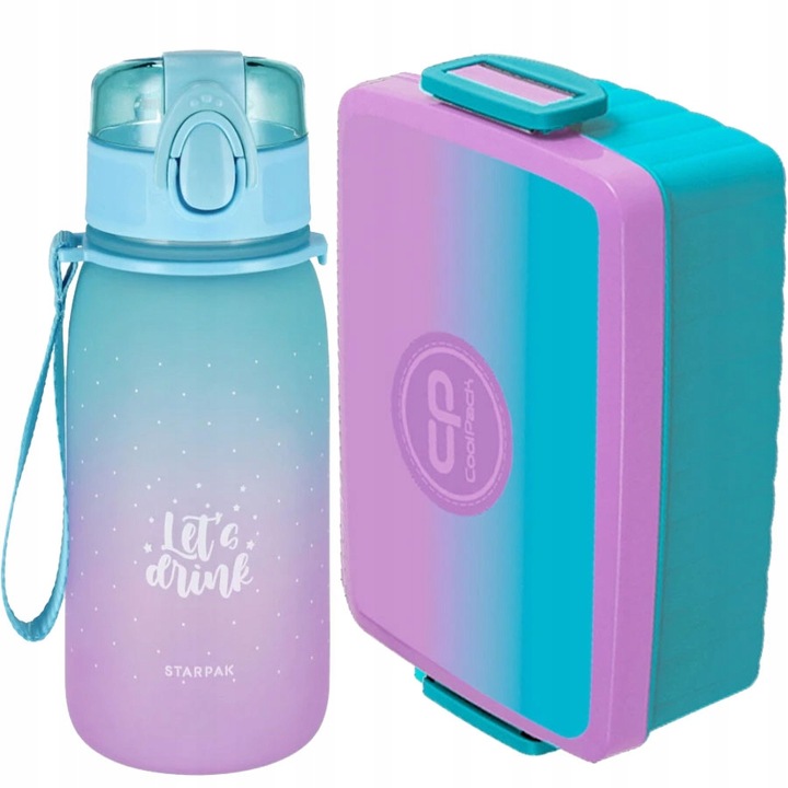 ZESTAW ŚNIADANIOWY BIDON ŚNIADANIÓWKA BPA FREE