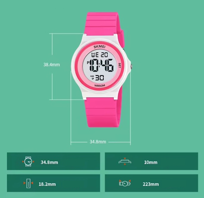 Zegarek dziecięcy SKMEI elektroniczny sportowy stoper alarm data