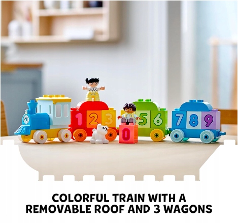 LEGO Duplo 10954 Pociąg z cyferkami + Torba Lego Prezent