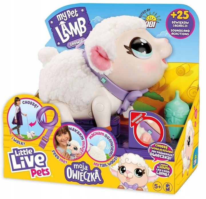 LITTLE LIVE PETS INTERAKTYWNA OWIECZKA DŹWIĘK OWCA MY PET LAMB SNOWIE