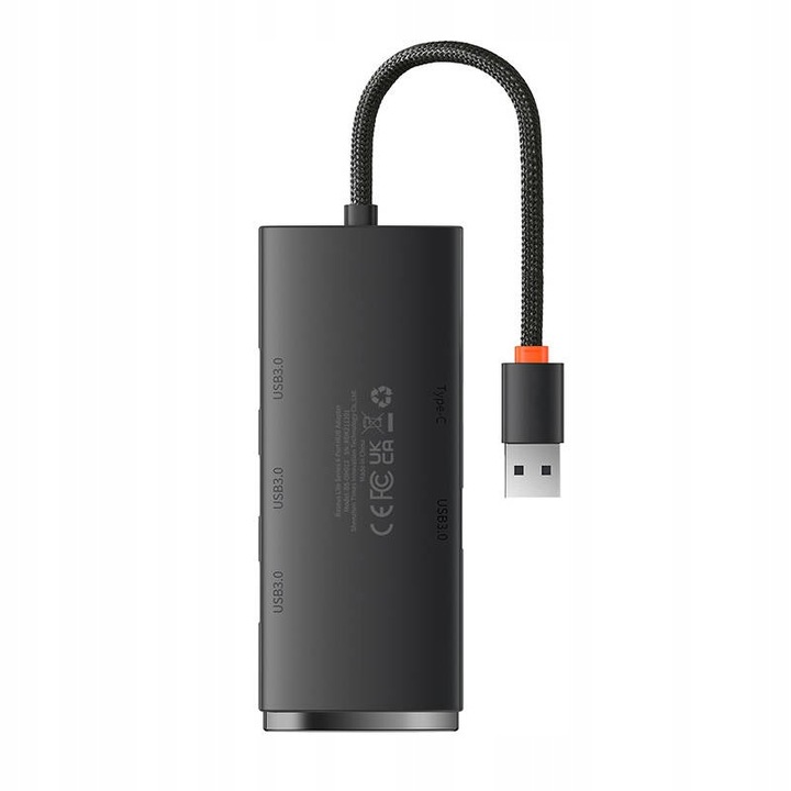 BASEUS SZYBKA UNIWERSALNA LEKKA STACJA HUB 4W1 USB DO 4X USB 3.0 5GB/S 5V