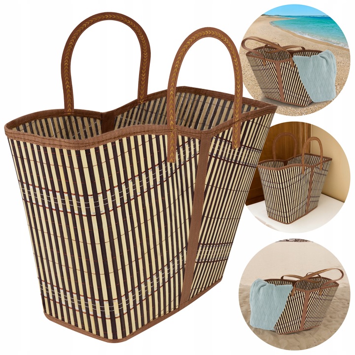 Torba bambusowa ekologiczna na zakupy eko pojemna na piknik