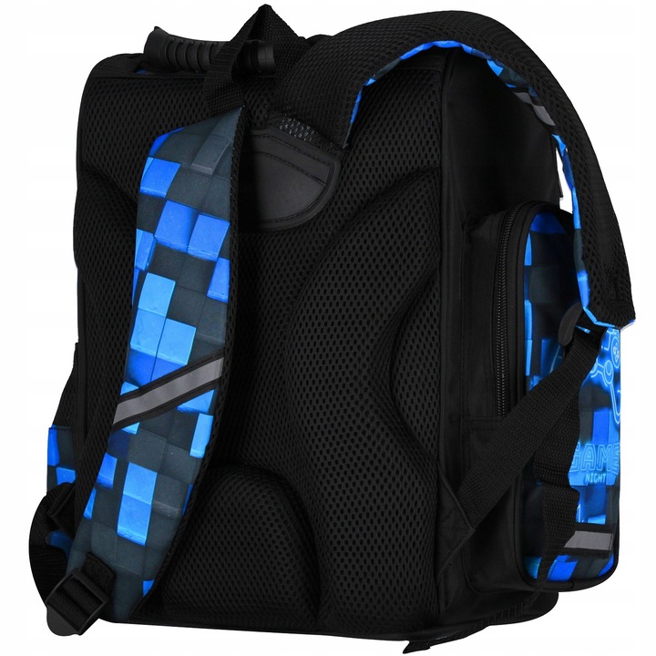 TORNISTER PLECAK SZKOLNY DLA CHŁOPCA GRACZA PIXEL GRA NIEBIESKI PAD W PADY