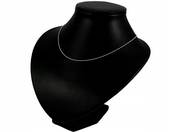 Łańcuszek srebrny kulki 45cm 1mm 925