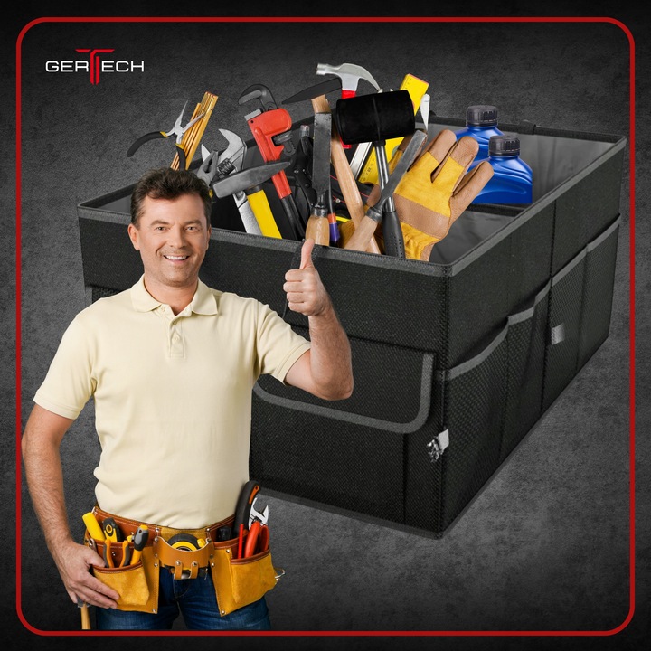 Organizer samochodowy DO BAGAZNIKA Torba rzepy Skrzynka Kufer Pojemny XL