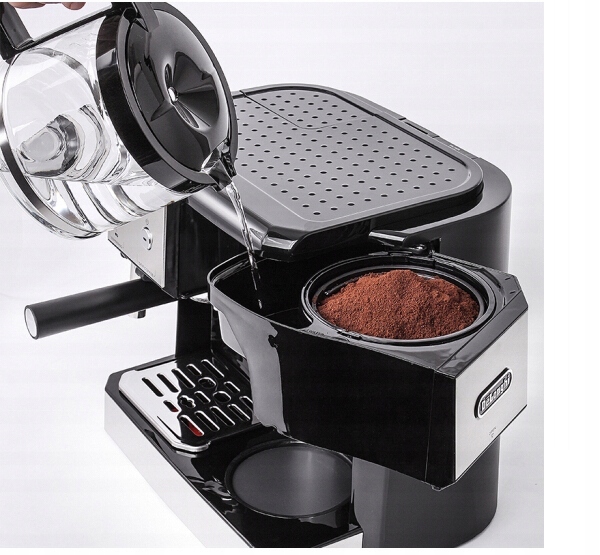 Ekspres do kawy kolbowy ciśnieniowo przelewowy Delonghi BCO421.S (P)