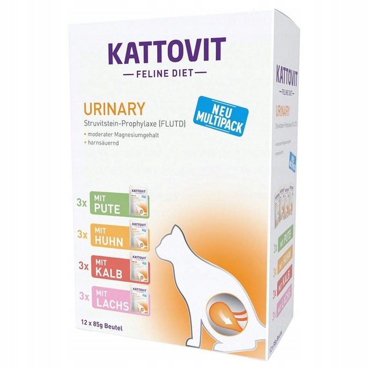 KATTOVIT URINARY KARMA DLA KOTÓW MIX SMAKÓW 12x85g